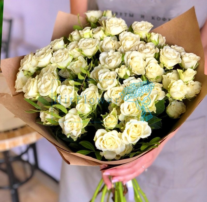 Букет пушистый снег Букет роз Пушистый снег